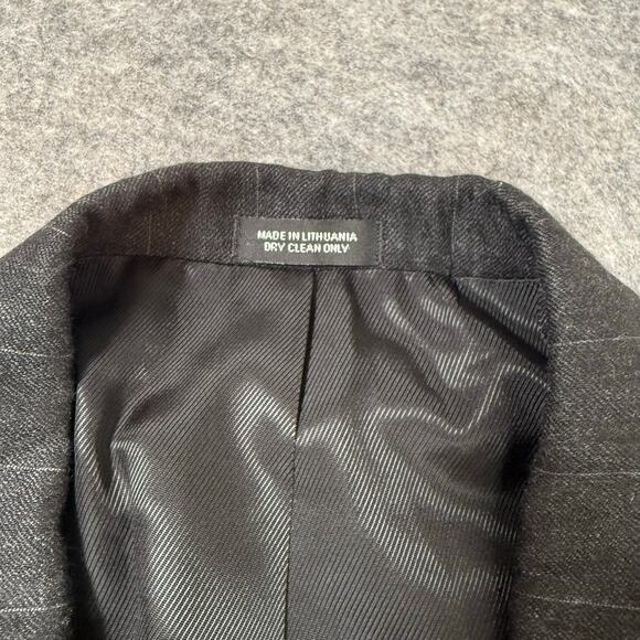 Oscar De La Renta Mens Vested Gray Pinstriped Suit Jacket - Picture 3 of 11